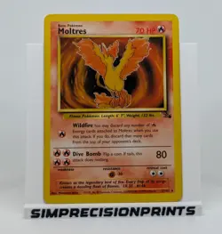 Moltres 27/62 Fossil Non-Holo Rare Vintage Pokemon Card TCG 27/62 - Image 1
