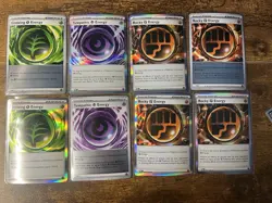 Perfect Order Energy HOLO CARD LOT Of 8 Telepathic/Growing/Rocky - Image 1