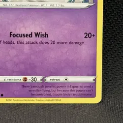 Pokemon 2021 Battle Styles Espurr Card #60/163 NM - Image 4