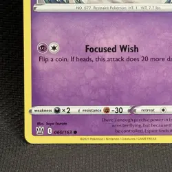 Pokemon 2021 Battle Styles Espurr Card #60/163 NM - Image 5