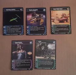 Wizards Star Wars Trading Card Game 5 Card Lot 2005 Padme Anakin Tusken AT-AT - Image 1
