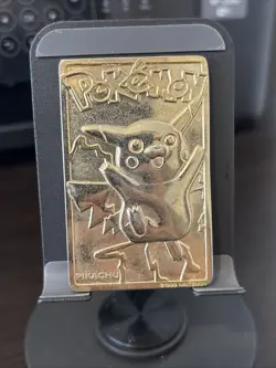 1999 Pikachu Pokemon 23k Gold Plated Trading Card Burger King Rare - Image 1