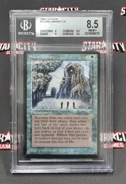 MTG Sylvan Library - Legends Magic the Gathering Card Graded BGS 8.5 - Image 1