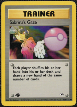 Sabrina's Gaze 125/132 Gym Heroes 1st Edition Pokemon Card | Played - Image 1