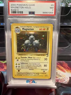 Pokemon TCG Magneton Base Set 2 Holo Rare Card 9/130 PSA 7 - Image 1