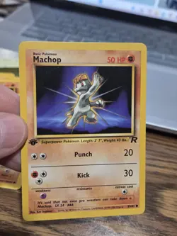 Pokemon TCG Team Rocket Machop 1st Edition 59/82 Card - Image 1