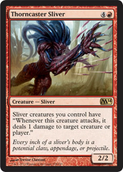 mtg magic 2014 m14 Thorncaster Sliver ENGLISH Slivoide lancepine - Image 1