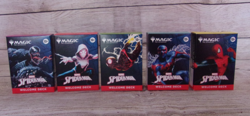 2025 SDCC Magic the Gathering Spiderman Welcome Decks Complete 5 Deck Set Sealed - Image 1
