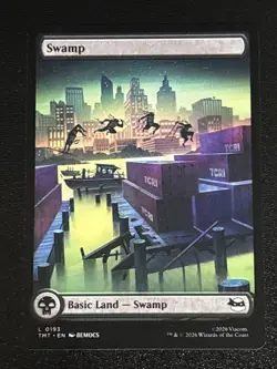 MTG Teenage Mutant Ninja Turtles Swamp Full Art 0193 NM - Image 1