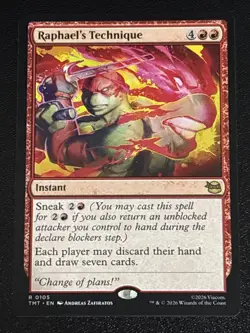 MTG Teenage Mutant Ninja Turtles Raphael's Technique 0105 NM Rare - Image 1