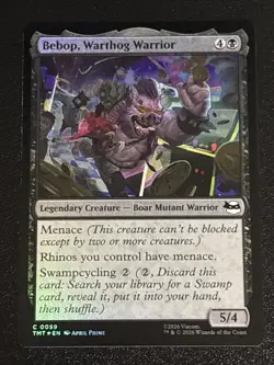 MTG Teenage Mutant Ninja Turtles Bebop, Warthog Warrior Foil 0059 NM - Image 1