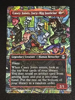 MTG Teenage Mutant Ninja Turtles Casey Jones, Jury-Rig Justiciar Borderless 0207 - Image 1