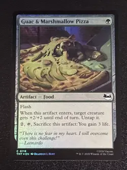 MTG Teenage Mutant Ninja Turtles Guac & Marshmallow Pizza Foil 0116 NM - Image 1
