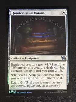 MTG Teenage Mutant Ninja Turtles Quintessential Katana Foil 0023 NM - Image 1