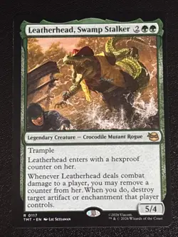 MTG Teenage Mutant Ninja Turtles Leatherhead, Swamp Stalker 0117 NM Rare - Image 1