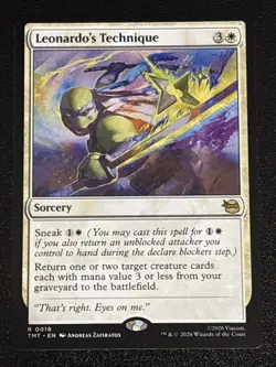 MTG Teenage Mutant Ninja Turtles Leonardo's Technique 0018 NM Rare - Image 1