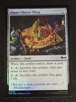 MTG Teenage Mutant Ninja Turtles Omni-Cheese Pizza Foil 0176 NM - Image 1