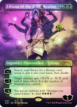 Liliana of the Dark Realms *Foil Borderless* - SLD - NM Magic The Gathering MTG - Image 1