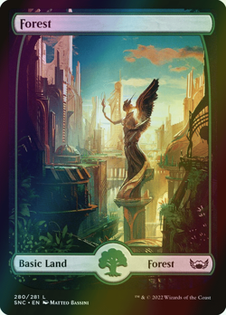 MTG Forest (280) Full Art Foil ** Streets of New Capenna ** English (NM) - Image 1