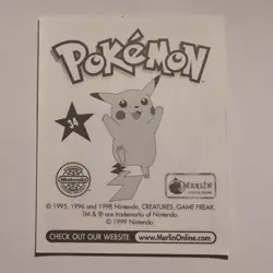 Pokemon - Nidoking - Topps Merlin Sticker - Series 1 - #34/240 - 1999 - Image 2