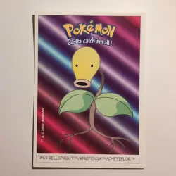 Pokemon - Bellsprout - Dunkin Boomer Sticker - #69/150 - 2000 - Image 1