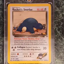 Pokemon Rocket's Snorlax Rare Regular 33/132 Team Rocket 90 HP Basic English Ca… - Image 1