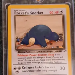 Pokemon Rocket's Snorlax Rare Regular 33/132 Team Rocket 90 HP Basic English Ca… - Image 4