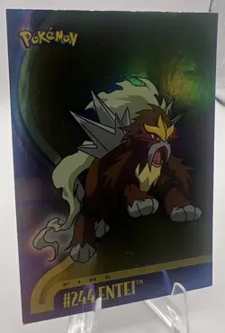 Topps 2001 Pokemon Entei Johto League Champions TV Animation #244 Holofoil - Image 2