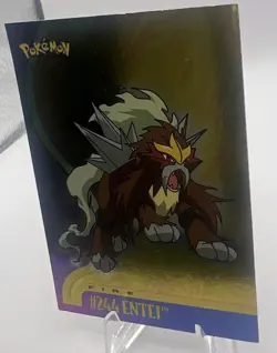 Topps 2001 Pokemon Entei Johto League Champions TV Animation #244 Holofoil - Image 3