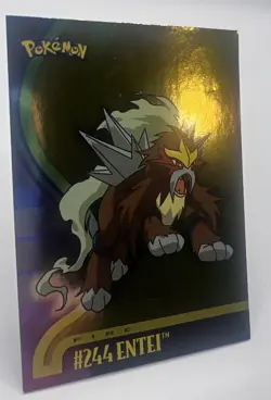 Topps 2001 Pokemon Entei Johto League Champions TV Animation #244 Holofoil - Image 4