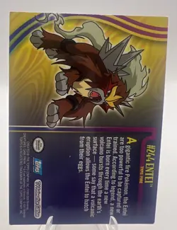 Topps 2001 Pokemon Entei Johto League Champions TV Animation #244 Holofoil - Image 5