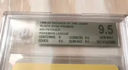 Wizards of the Coast Beckett 9.5 Psyduck #20 Black Star Promo Pokemon League - Image 2