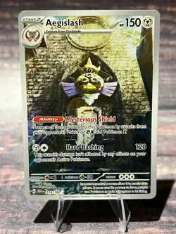 Pokemon Aegislash 210/182 Paradox Rift Illustration Rare Full Art Holo - Image 1