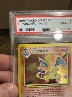 1999 POKEMON BASE SET UNLIMITED #4 CHARIZARD-HOLO PSA 8 VERY CLEAN - Image 2