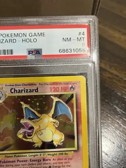 1999 POKEMON BASE SET UNLIMITED #4 CHARIZARD-HOLO PSA 8 VERY CLEAN - Image 3