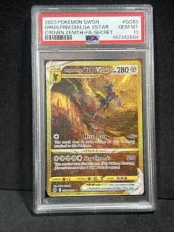 2023 POKEMON SWSH CROWN ZENITH #GG68 FULL ART/ORIGIN FORME DIALGA VSTAR PSA 10 - Image 1