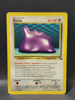 Pokemon TCG: 1999 Fossil Ditto 18/62 Non-Holo Vintage - Image 1