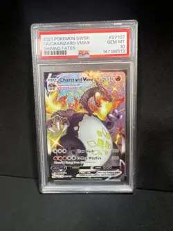 PSA 10 Charizard VMAX #SV107 SWSH Shining Fates 2021 Pokemon GEM MINT - Image 1