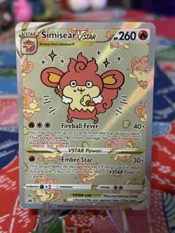 Simisear VSTAR Crown Zenith Galarian Gallery GG37/GG70 Ultra Rare NM Pokemon TCG - Image 1