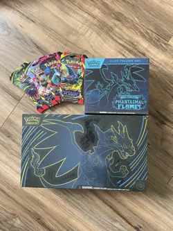 Pokemon Phantasmal Flames Lot (6) ETB,UPC Sleeved Booster Art Set. Brand New!!!! - Image 1
