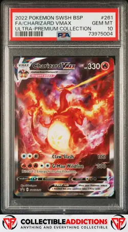 2022 Pokemon Swsh Black Star Promo #261 Charizard Vmax PSA 10 Gem Mint - Image 1