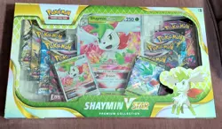 Pokemon TCG: Shaymin V Star Premium Collection Box New Factory Sealed 8 Boosters - Image 1