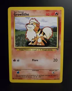 Pokemon TCG - GROWLITHE - 45/110 - UNLIMITED - LEGENDARY COLLECTION 2002 - LP/NM - Image 1