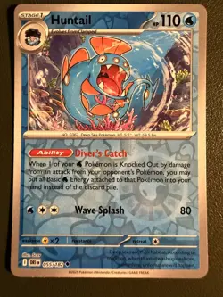 Pokemon TCG Huntail 55/182 SV10 Destined Rivals Reverse Holo NM - Image 1