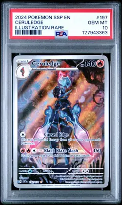 Pokemon - PSA 10 - Ceruledge 197/191 - Surging Sparks Illustration Rare - GEM! - Image 1