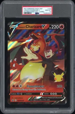 (PSA 10) Pokemon: Celebrations – Lance's Charizard V #133 [Jumbo] - Image 1