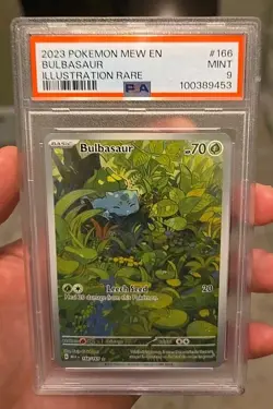 Pokemon TCG Bulbasaur Scarlet Violet 151 Illustration Rare 166/165 PSA 9 Mint - Image 1