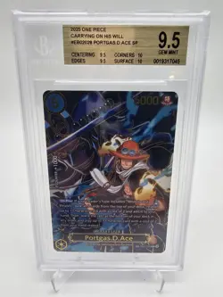 BGS 9.5 GEM MINT One Piece Portgas.D.Ace EB02-028 (SP) - Carrying On His Will #1 - Image 1