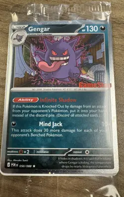 Pokemon GameStop Stamped Exclusive Gengar Promo Sealed 050/088 True 10 Candidate - Image 1
