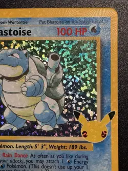 Blastoise 2/102 Celebrations Classic Col. Pokemon Card Holo Bleed Rare Near Mint - Image 4